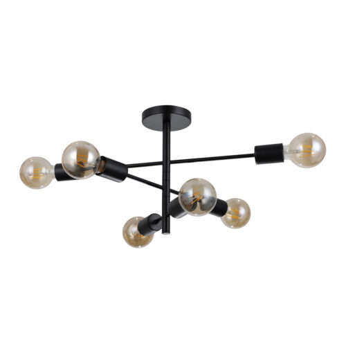 Pendant lamp Lux Piansi – modern pendant lamp in matt black and steel