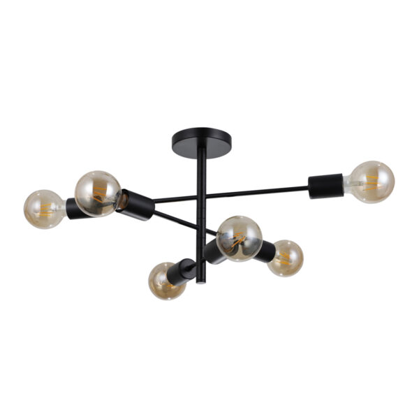Pendant lamp Lux Piansi – modern pendant lamp in matt black and steel