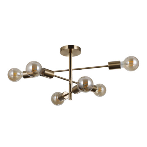 Pendant lamp Lux Piansi – modern pendant lamp in honey brass and steel