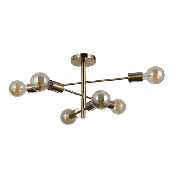 Pendant lamp Lux Piansi – modern pendant lamp in honey brass and steel