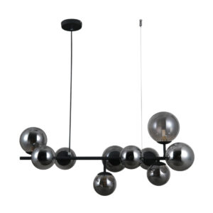 Pendant lamp Lux Frontera – modern pendant lamp in satin black and steel