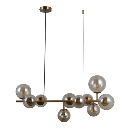 Pendant lamp Lux Frontera 5w – modern pendant lamp in honey brass and steel