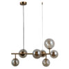 Pendant lamp Lux Frontera – modern pendant lamp in honey brass and steel