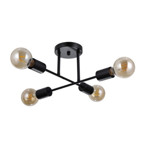 Pendant lamp Lux Formio – modern pendant lamp in matt black and steel