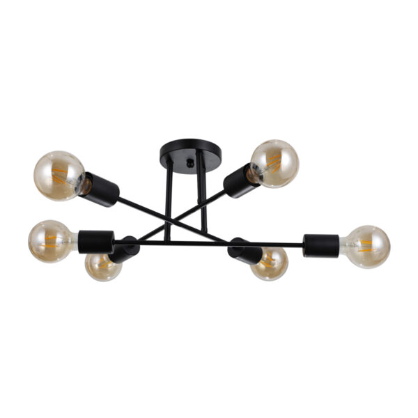 Pendant lamp Lux Formio – modern pendant lamp in matt black and steel