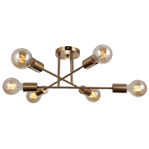 Pendant lamp Lux Formio – modern pendant lamp in honey brass and steel