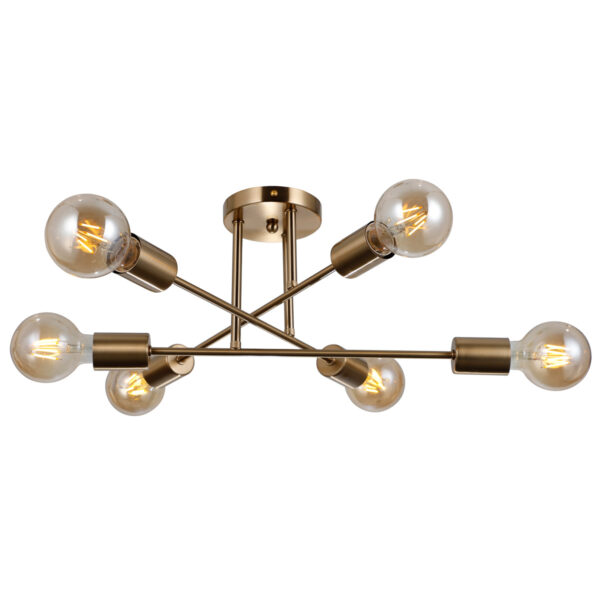 Pendant lamp Lux Formio – modern pendant lamp in honey brass and steel