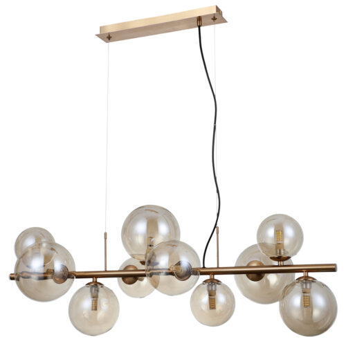 Pendant lamp Lux Canello – modern pendant lamp in honey brass and steel