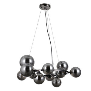 Pendant lamp Lux Canello – modern pendant lamp in black chrome and steel