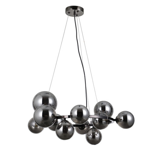 Pendant lamp Lux Canello – modern pendant lamp in black chrome and steel