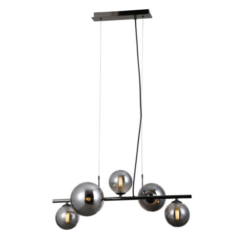 Pendant lamp Lux Canello – modern pendant lamp in black chrome and steel