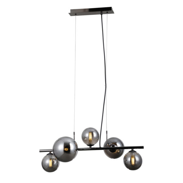Pendant lamp Lux Canello – modern pendant lamp in black chrome and steel