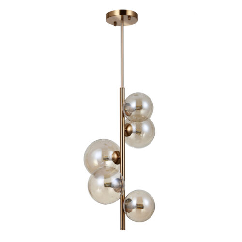 Pendant lamp Lux Canello – modern pendant lamp in honey brass and steel