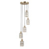 Pendant lamp Lux Alma – modern pendant lamp in gold and steel