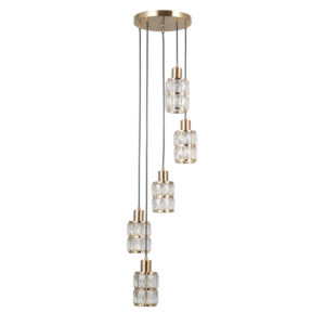 Pendant lamp Lux Alma – modern pendant lamp in gold and steel