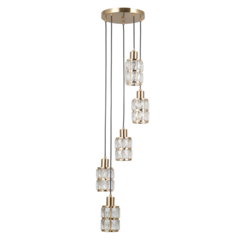 Pendant lamp Lux Alma – modern pendant lamp in gold and steel