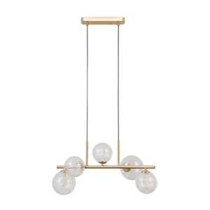 Pendant lamp Lux Toledo 5w – modern pendant lamp in gold and steel