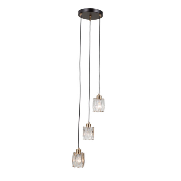 Pendant lamp Lux Torno PND-40813-3R-BK-HBR