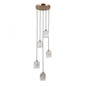 Pendant lamp Lux Torno – modern pendant lamp in gold and steel