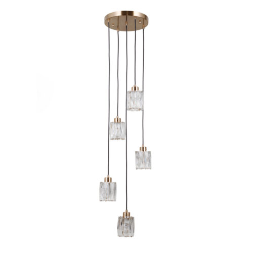 Pendant lamp Lux Torno – modern pendant lamp in gold and steel