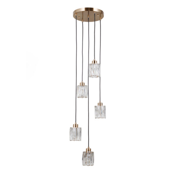 Pendant lamp Lux Torno – modern pendant lamp in gold and steel