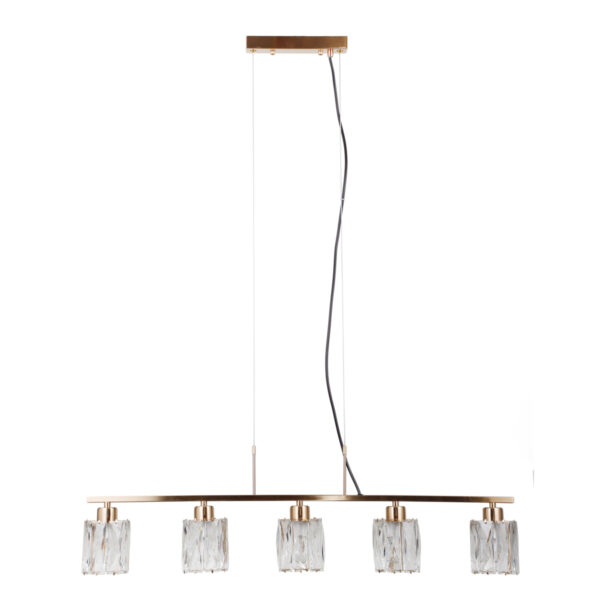 Pendant lamp Lux Simona – modern pendant lamp in gold and steel
