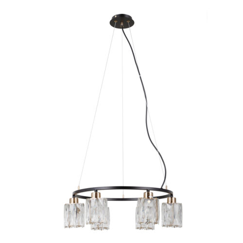 Pendant lamp Lux Simona – modern pendant lamp in matt chrome and steel