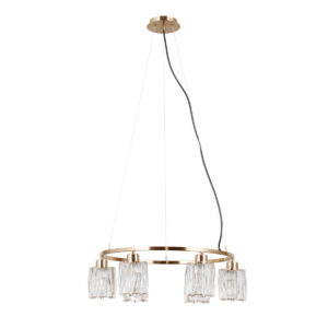 Pendant lamp Lux Simona – modern pendant lamp in gold and steel