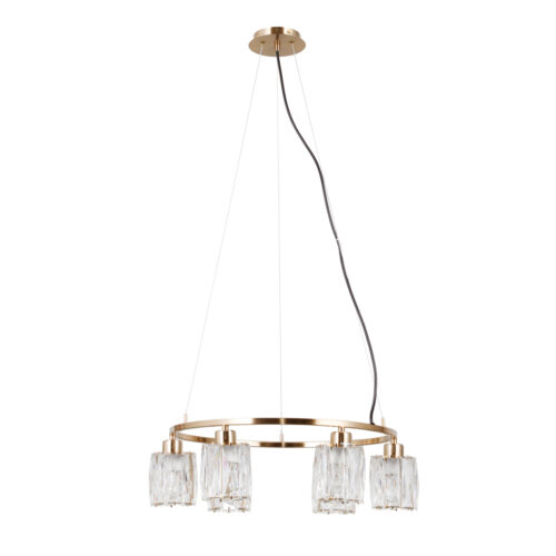 Pendant lamp Lux Simona – modern pendant lamp in gold and steel