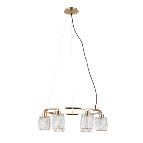 Pendant lamp Lux Simona – modern pendant lamp in gold and steel