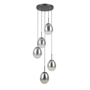 Pendant lamp Lux Meolo – modern pendant lamp in matt black and metal alloy