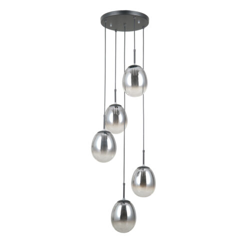 Pendant lamp Lux Meolo – modern pendant lamp in matt black and metal alloy