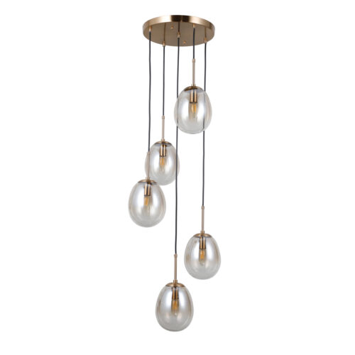 Pendant lamp Lux Meolo – modern pendant lamp in gold and metal alloy