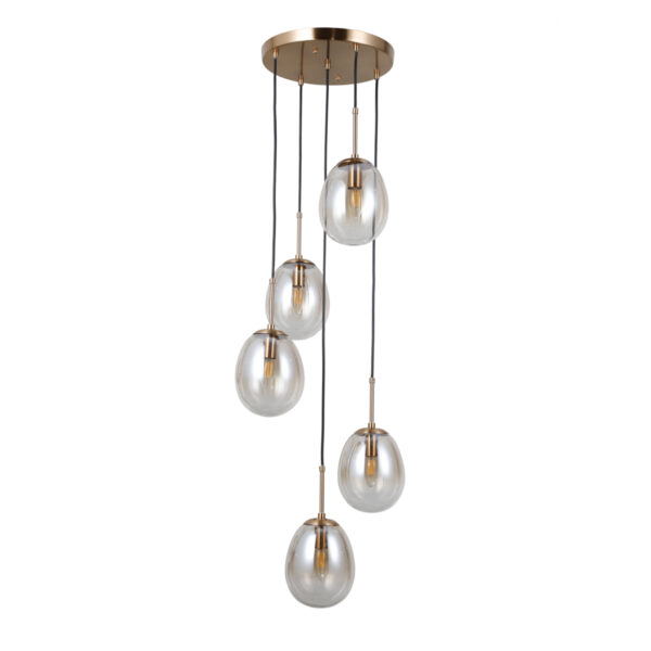 Pendant lamp Lux Meolo – modern pendant lamp in gold and metal alloy