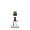 Pendant lamp Lux Ponte – modern pendant lamp in black and wooden