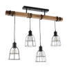Pendant lamp Lux Ponte 60w – modern pendant lamp in black and wooden