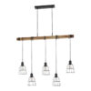 Pendant lamp Lux Ponte – modern pendant lamp in black and wooden