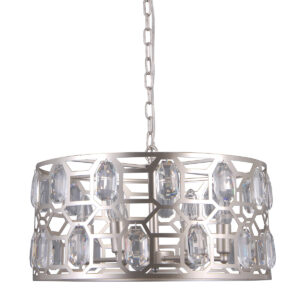 Pendant lamp Lux Momento – modern pendant lamp in champagne silver and steel