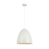Pendant lamp Lux Leilani – modern pendant lamp in white and steel