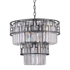 Pendant lamp Lux Filip – modern pendant lamp in matt black and steel