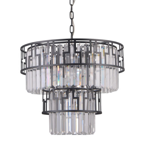 Pendant lamp Lux Filip – modern pendant lamp in matt black and steel