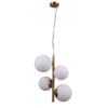 Pendant lamp Lux Riga – modern pendant lamp in honey brass and steel