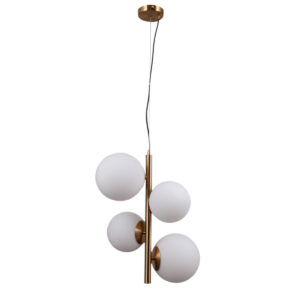 Pendant lamp Lux Riga – modern pendant lamp in honey brass and steel