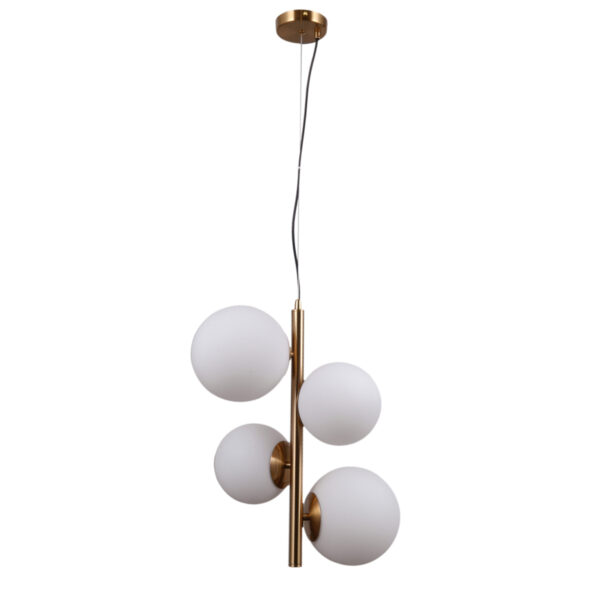 Pendant lamp Lux Riga – modern pendant lamp in honey brass and steel