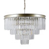 Pendant lamp Lux Verdes – modern pendant lamp in champagne gold and steel