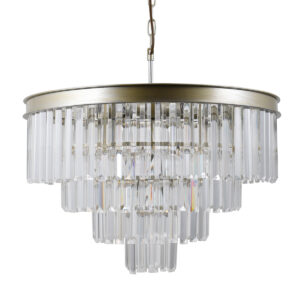 Pendant lamp Lux Verdes – modern pendant lamp in champagne gold and steel