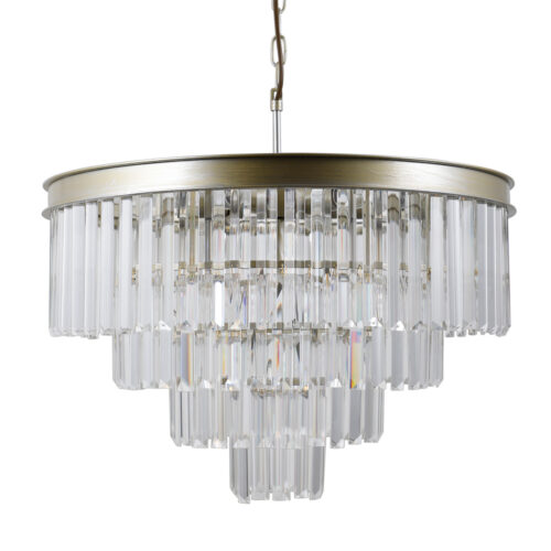 Pendant lamp Lux Verdes – modern pendant lamp in champagne gold and steel