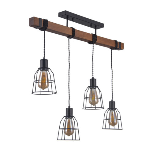 Pendant lamp Lux Reda 40w – modern pendant lamp in matt black and steel