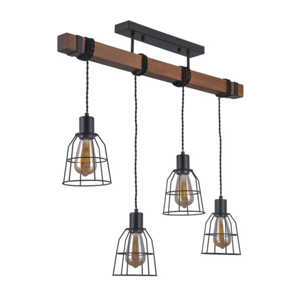 Pendant lamp Lux Reda 40w – modern pendant lamp in matt black and steel