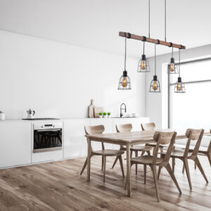 Pendant lamp Lux Reda – modern pendant lamp in matt black and steel